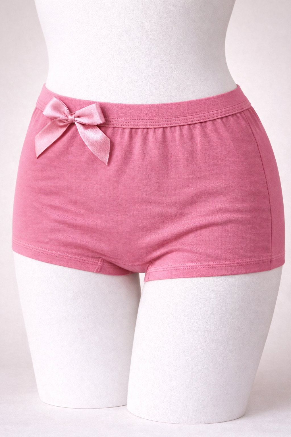 شورت نخی پادار کش پهن ساده رنگ صورتی زنانه برند الماس