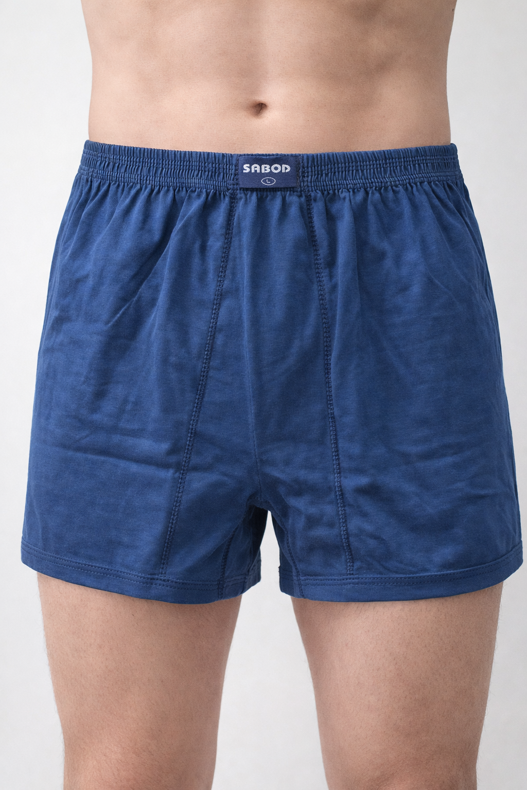 شورت پادار کش لیفه ای نخی مردانه اعلا سابد آبی سایز لارژ،ایکس لارژ،دوایکس لارژ،سه ایکس لارژ